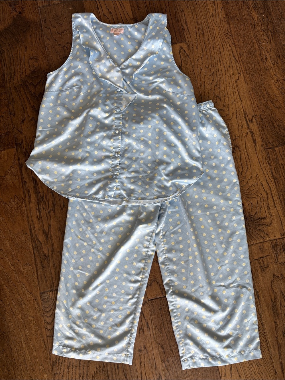 Light Blue Polka Dot Pajama Set